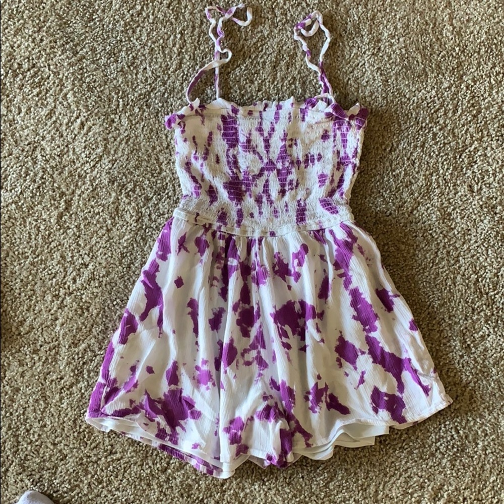 Nasty Gal Womens White and Purple Mini Short Dress